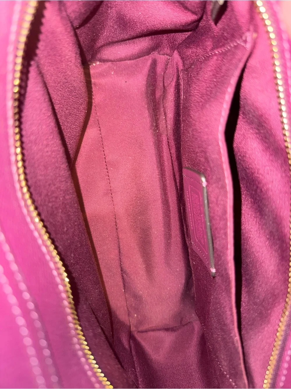 COACH Women’s Structured Saffiano Leather Satchel - Berry (missing long handle) - Picture 7 of 7